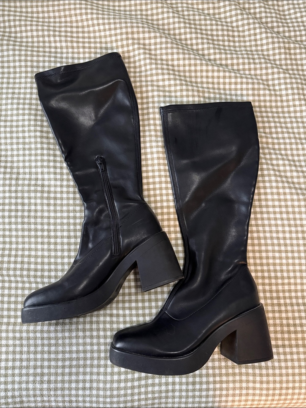Wild Fable Black Knee-High Platform Boots - Women's